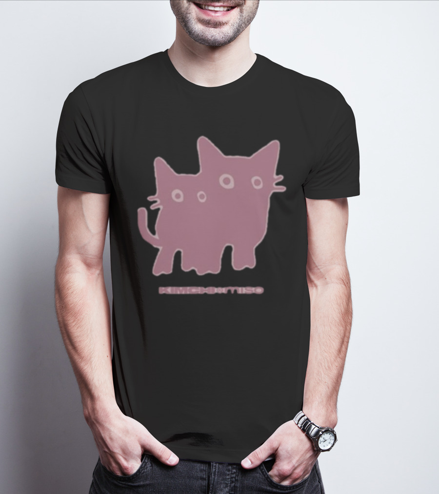 Twins Cat Kimchi Miso Retro Feline Duo T-Shirt