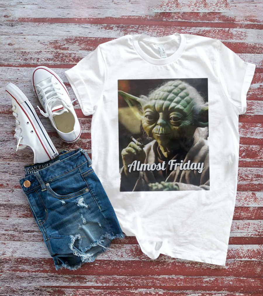 Almost Friday Yoda Star Wars Smoking T-Shirt