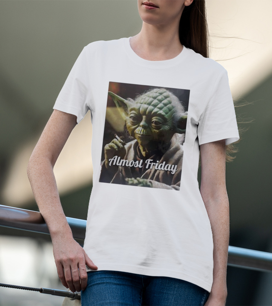 Almost Friday Yoda Star Wars Smoking T-Shirt