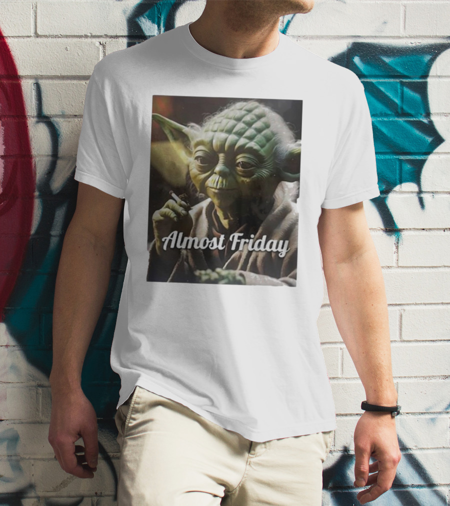 Almost Friday Yoda Star Wars Smoking T-Shirt