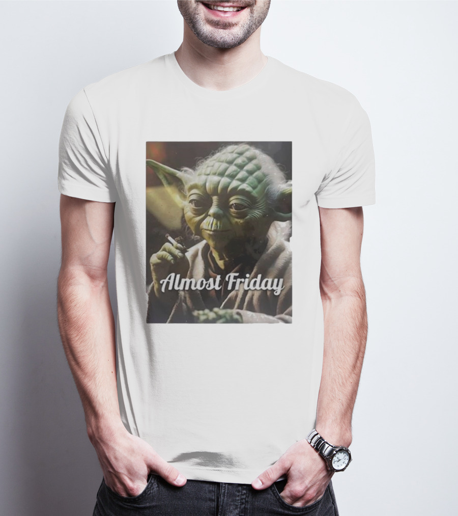 Almost Friday Yoda Star Wars Smoking T-Shirt