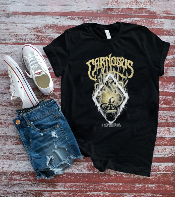 Carnosus Among Worms It Was Whispered Three-Eyed Mystical Face Enclosed In Sunburst Lines T-Shirt