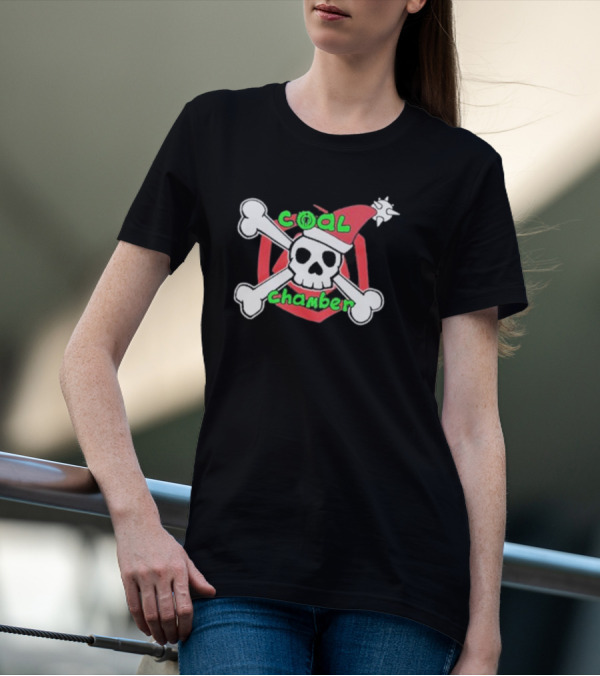 Coal Chamber Christmas Skull Santa Hat Bones T-Shirt