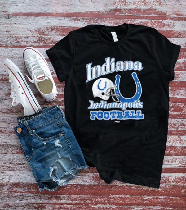 Indiana Indianapolis Colts Football Helmet Horseshoe T-Shirt