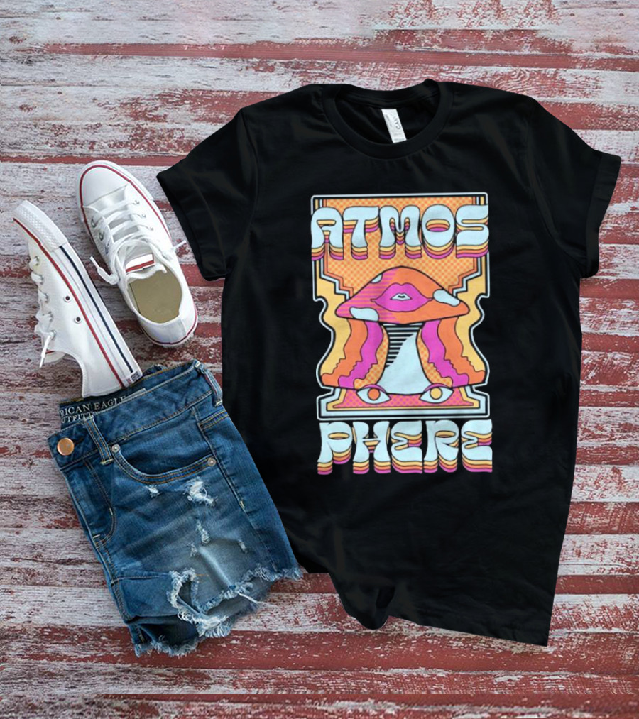 Atmosphere Mushroom Retro Perspective T-Shirt
