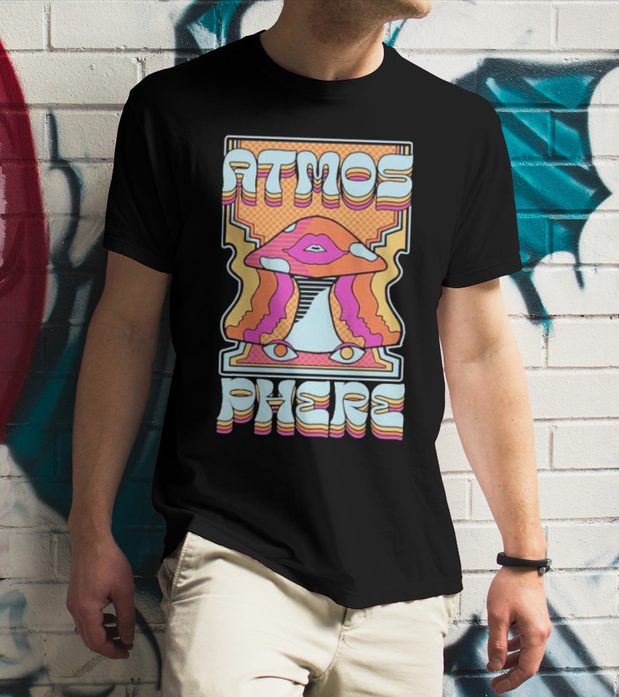 Atmosphere Mushroom Retro Perspective T-Shirt