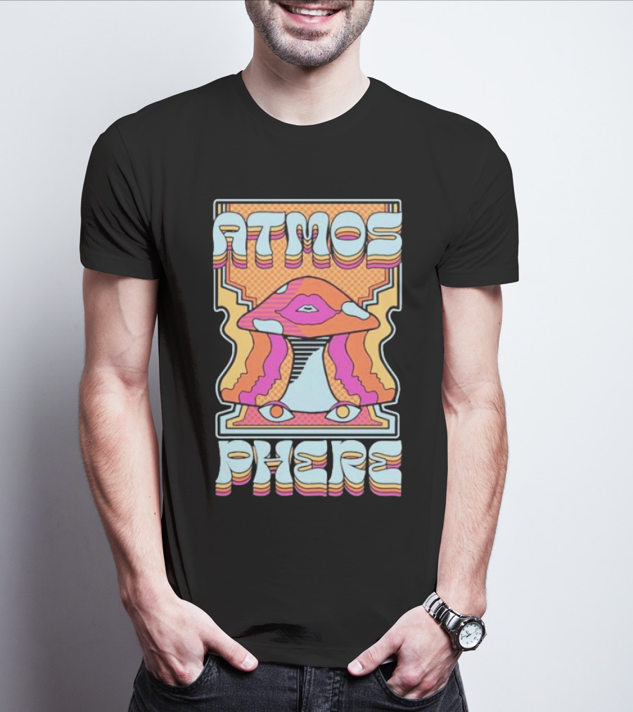 Atmosphere Mushroom Retro Perspective T-Shirt