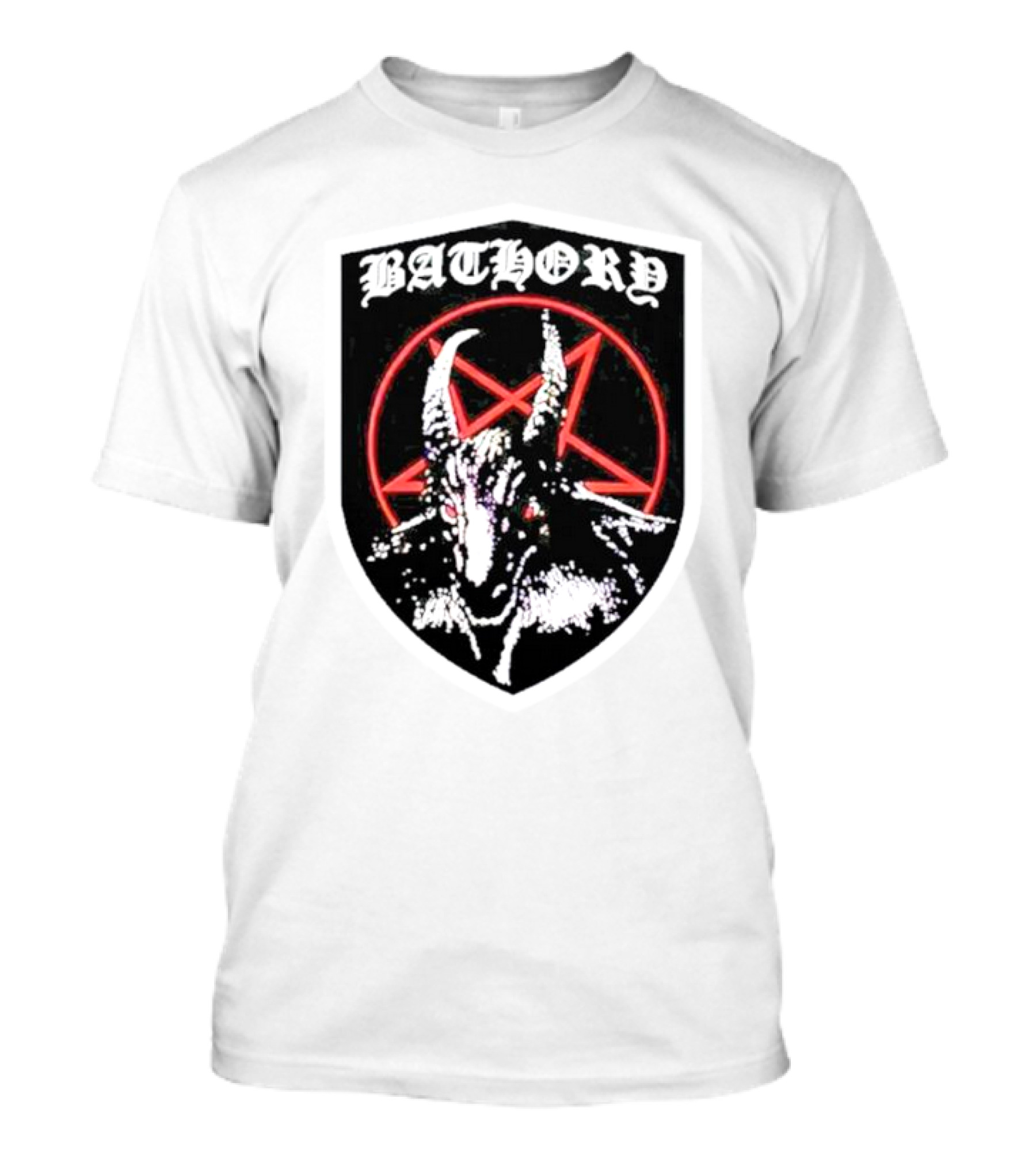 Bathory Pentagram Goat Shield T-Shirt