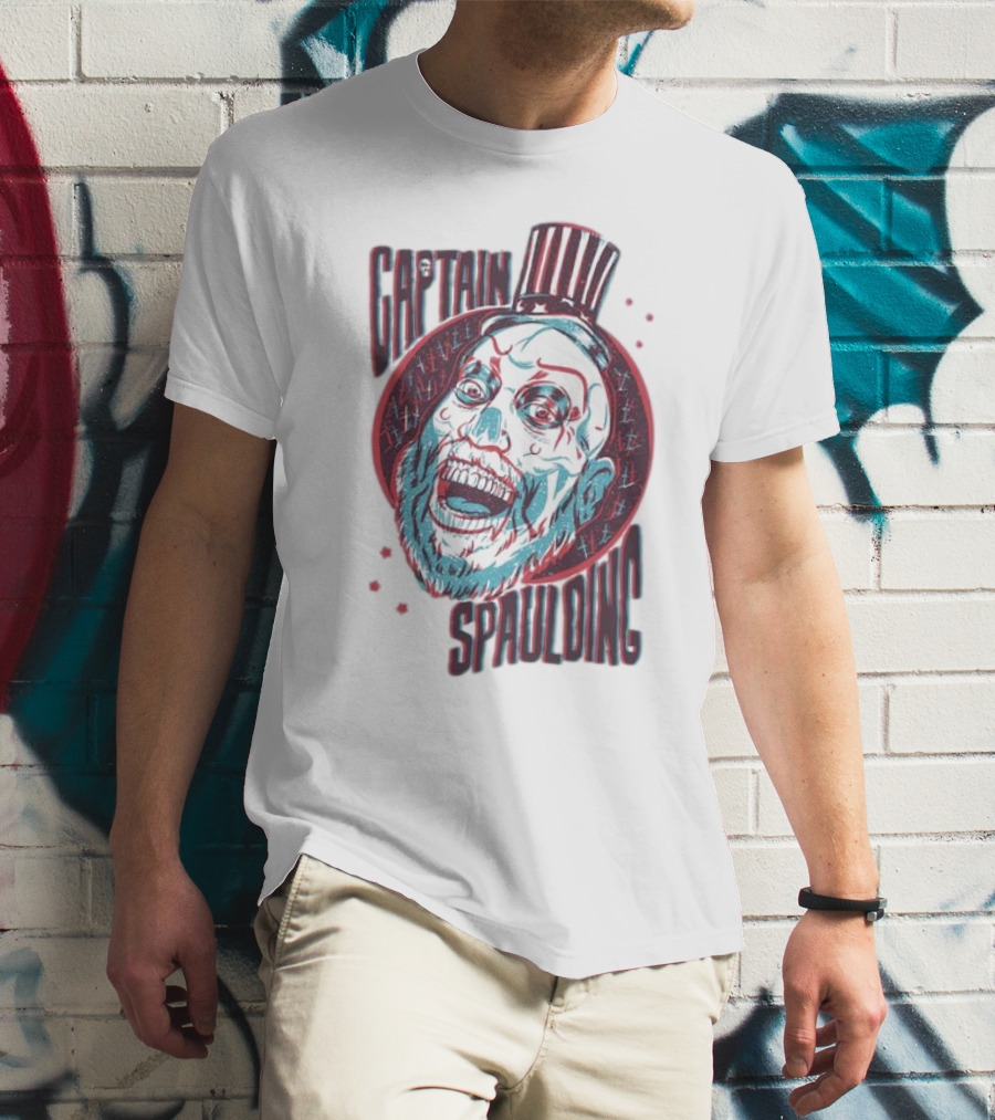 Captain Spaulding 3D Portrait House Of 1000 Corpses T-Shirt