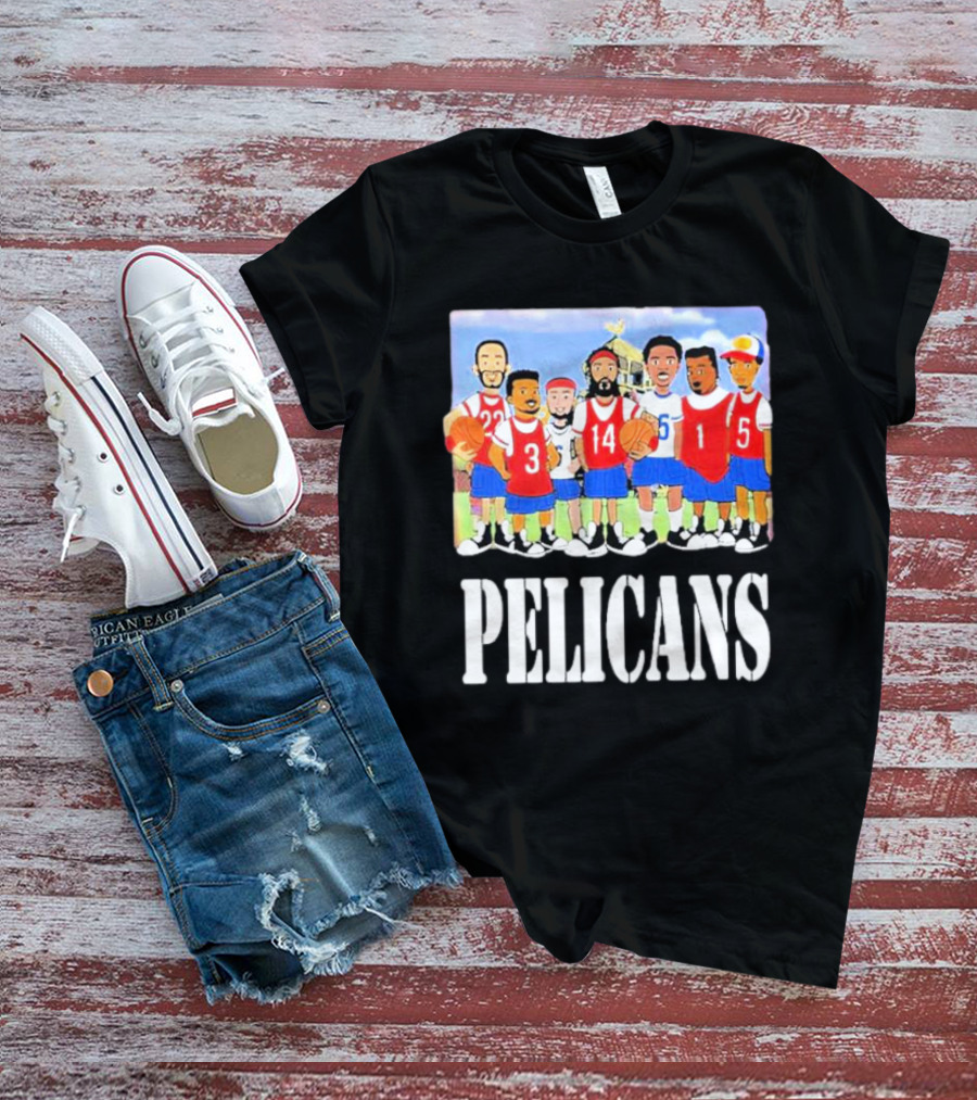 Joelvenile Recess Pelicans Basketball Team Cartoon Characters T-Shirt
