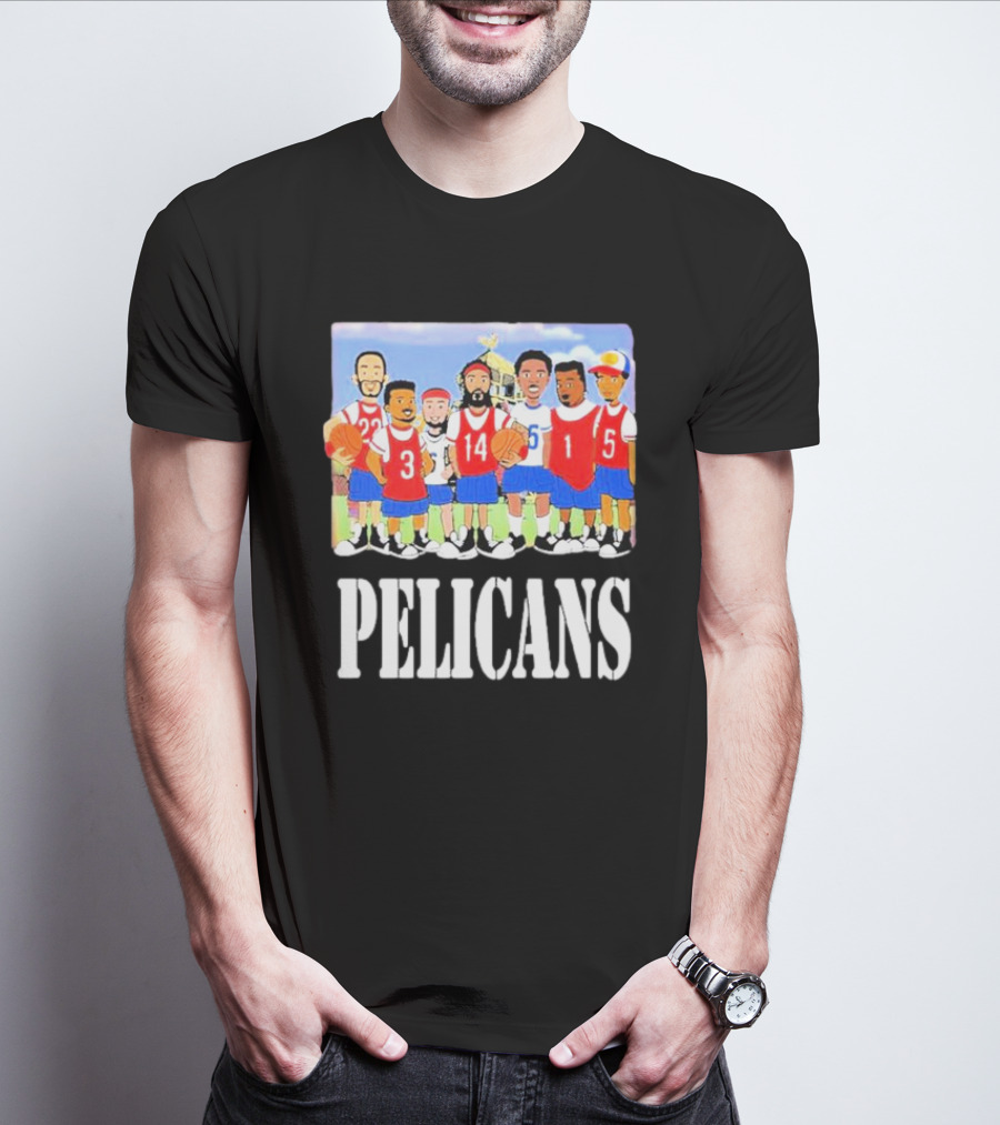 Joelvenile Recess Pelicans Basketball Team Cartoon Characters T-Shirt