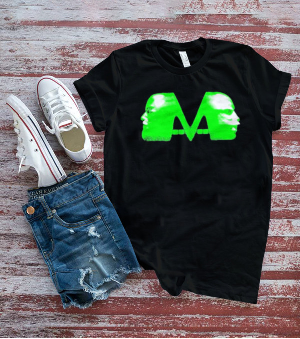 Mansionz M Faces Neon Green Portrait T-Shirt