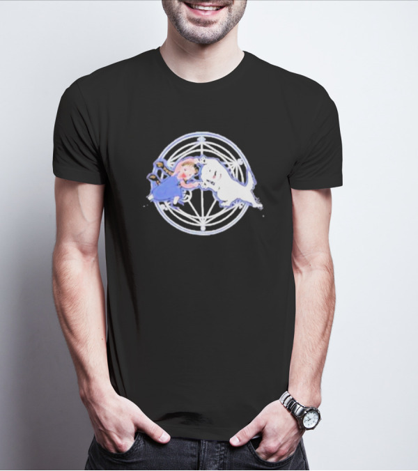Nina And Dog Fusion Circle Symbol Anime T-Shirt