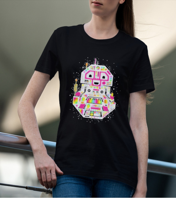 STS9 Reflect Refract Neon Robot T-Shirt