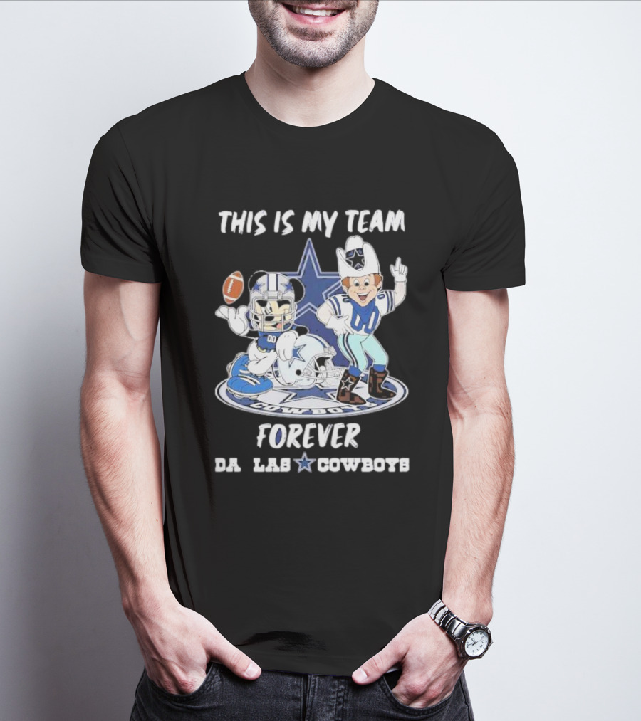 THIS IS MY TEAM FOREVER DALLAS COWBOYS FOOTBALL MASCOT STAR T-Shirt