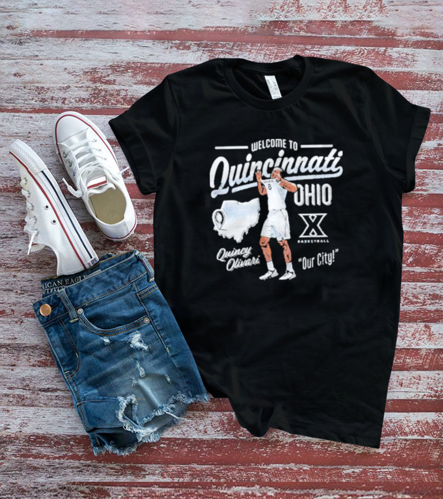 Quincy Olivari Xavier Basketball Cincinnati Ohio Our City T-Shirt