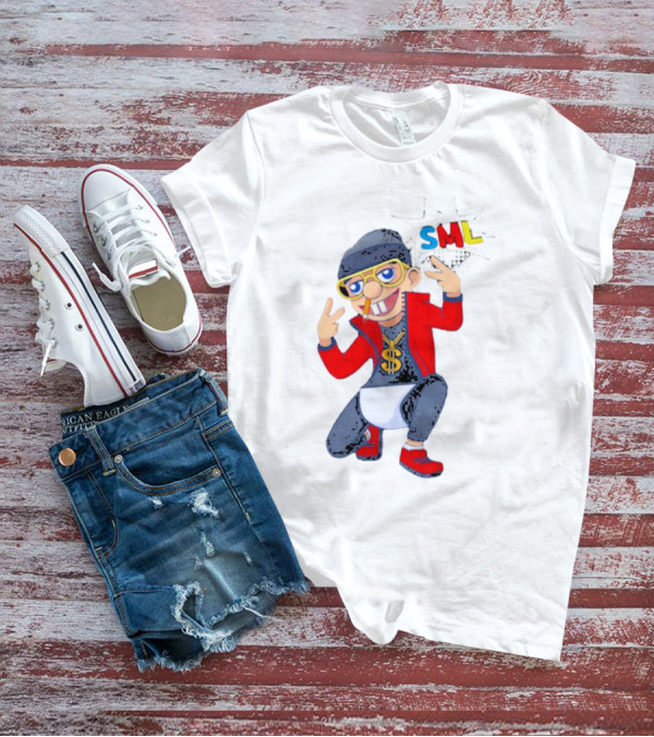 SML Jeffy Rapper Style Featuring Bling Dollar Chain And Cool Pose T-Shirt
