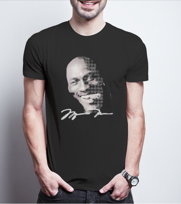 Michael Jordan Iconic Smile With Cigar Signature T-Shirt