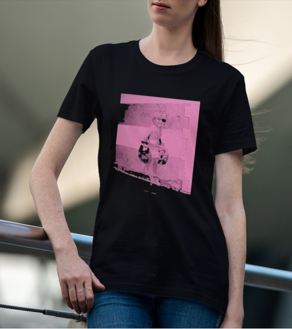 Relentless Tour Date Back Print With Pink Boxing Statue T-Shirt