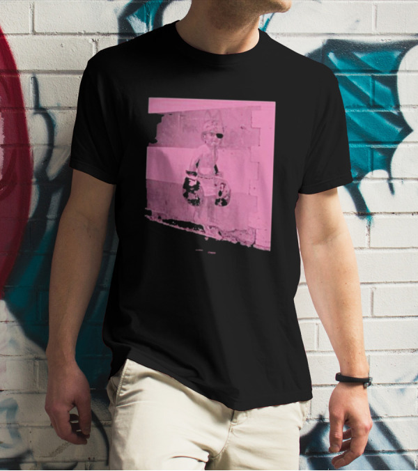 Relentless Tour Date Back Print With Pink Boxing Statue T-Shirt