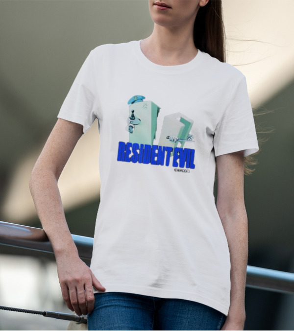 Resident Evil Capcom Tofu Parody Featuring Knife And Hat T-Shirt