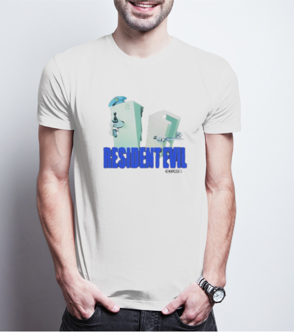 Resident Evil Capcom Tofu Parody Featuring Knife And Hat T-Shirt