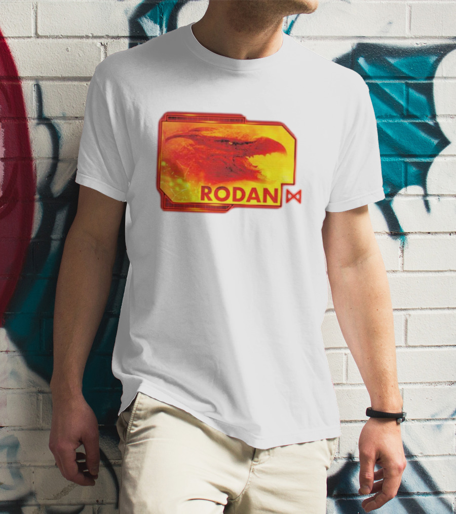 Rodan Monsters Titan Tactical Science Division Fiery Creature Profile T-Shirt