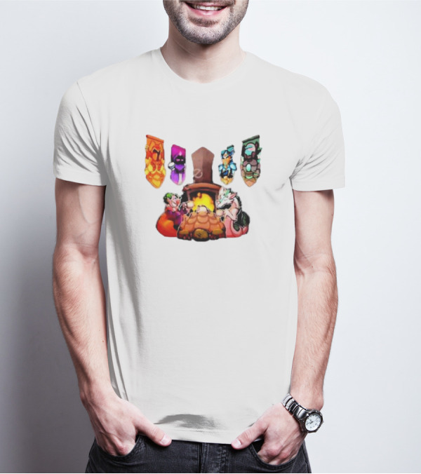 Terraria Banners Campfire Cozy Gaming Session T-Shirt