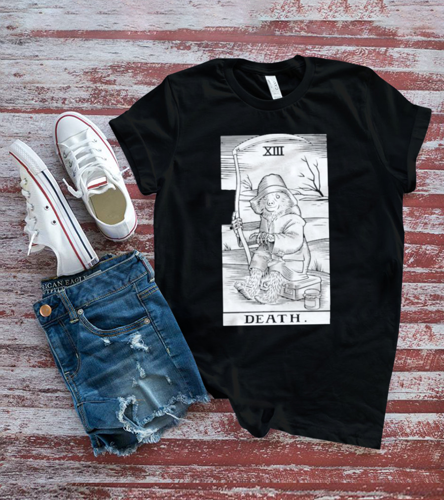 Bear XIII Death Tarot Card Sitting With Scythe T-Shirt