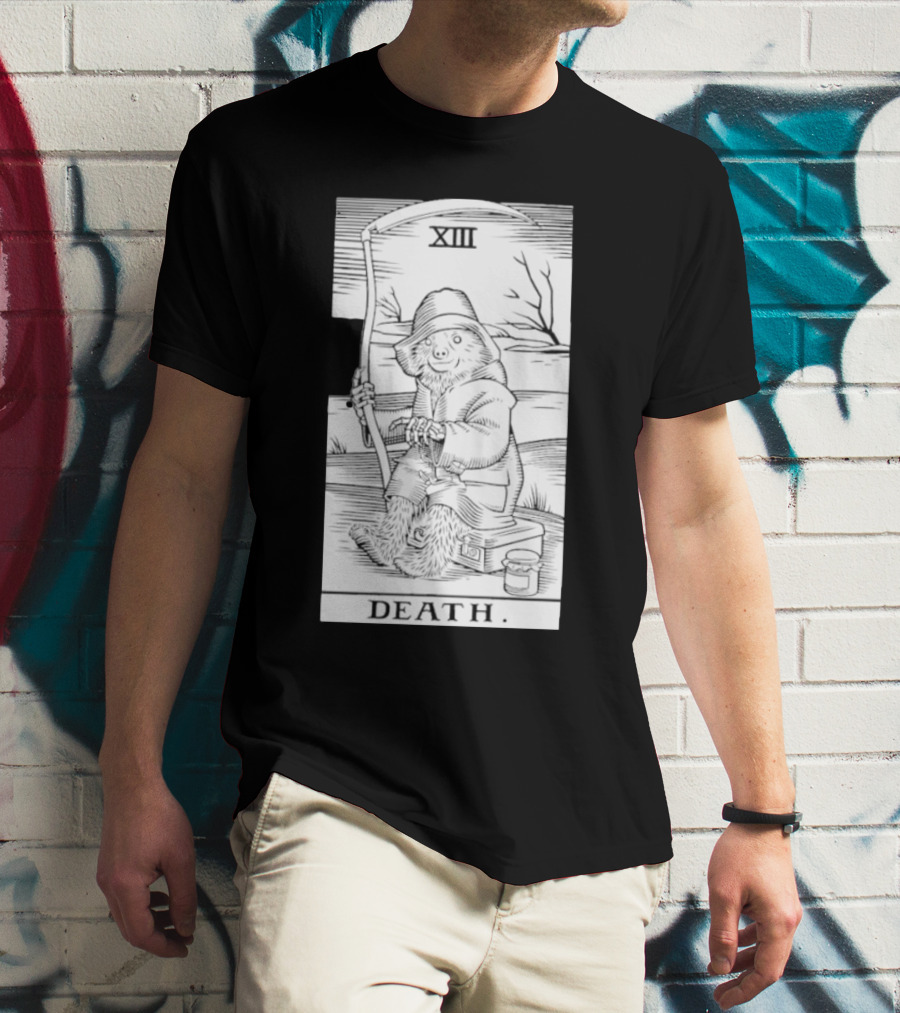 Bear XIII Death Tarot Card Sitting With Scythe T-Shirt