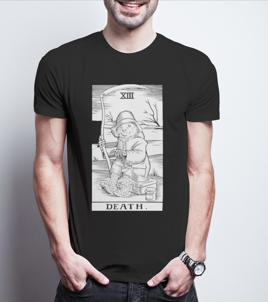 Bear XIII Death Tarot Card Sitting With Scythe T-Shirt