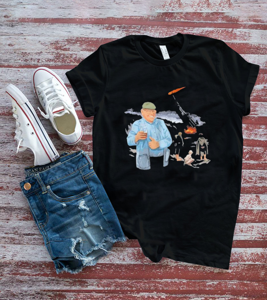 Dibnah Versus Sauron Gandalf, Hobbits, And Industrial Chimney In Middle-earth Scene T-Shirt