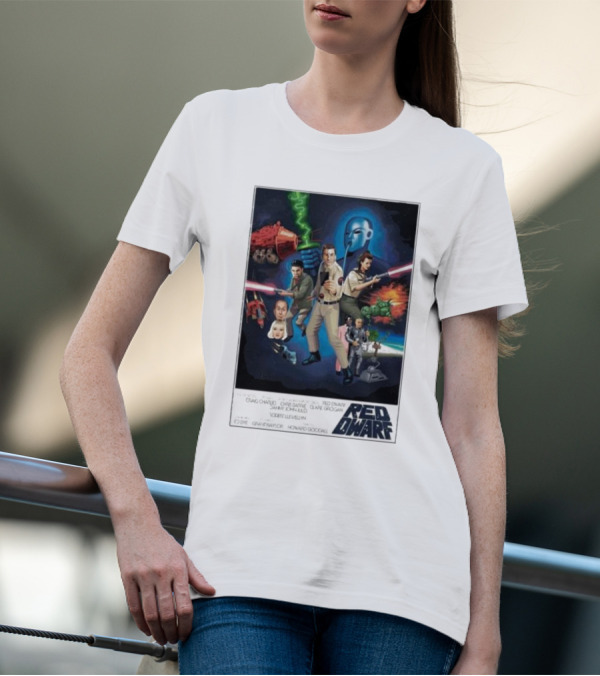 Dwarf Wars Red Dwarf Poster Sci-Fi Comedy Adventure Series Characters T-Shirt