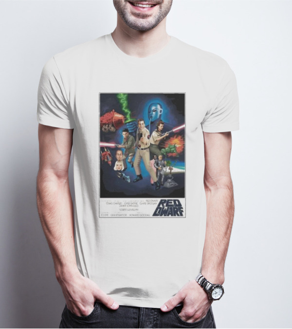 Dwarf Wars Red Dwarf Poster Sci-Fi Comedy Adventure Series Characters T-Shirt