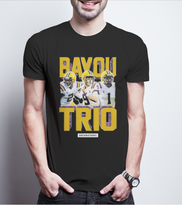 Bayou Trio Dreamathon Justin Jefferson Joe Burrow Ja'Marr Chase T-Shirt