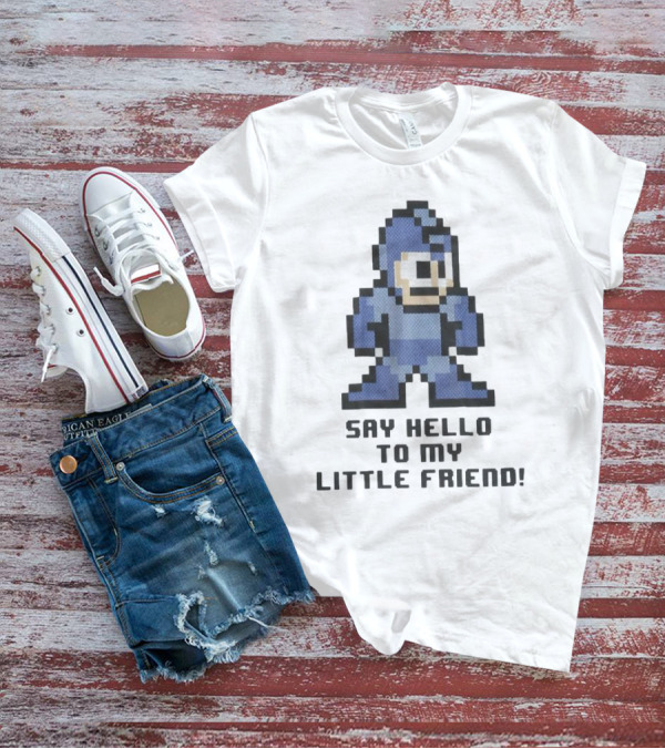 Say Hello To My Little Friend Pixel Art Classic Game Style Character T-Shirt