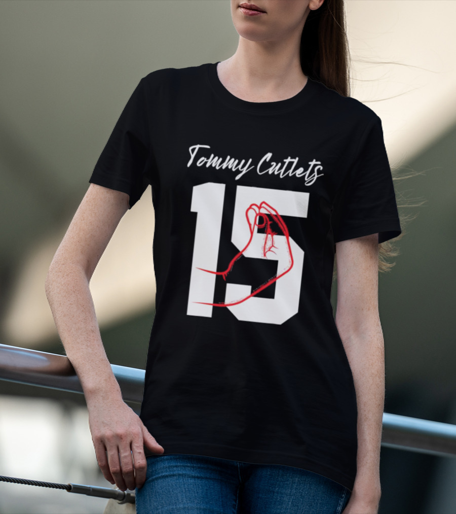 Tommy Cutlets 15 Italian Hand Gesture Football Quarterback Ny T-Shirt