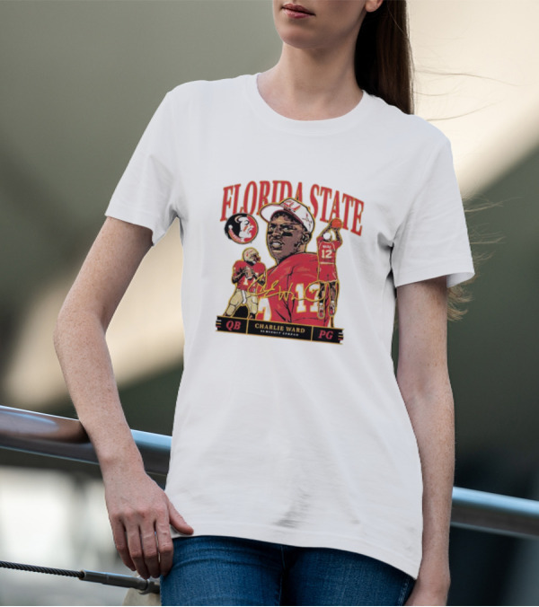 Florida State Charlie Ward Seminole Legend QB PG T-Shirt