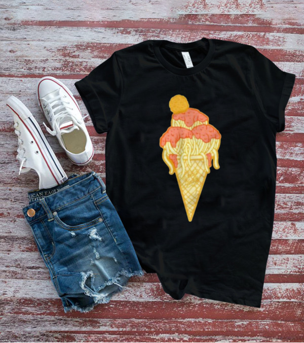 Spag Heddy Pasta Cone Spaghetti Ice Cream Mashup T-Shirt