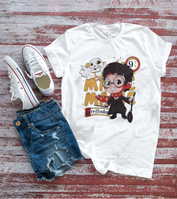 Magic Boy Gryffindor Platform 9¾ Owl And Broom T-Shirt