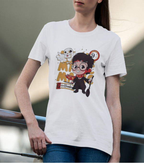 Magic Boy Gryffindor Platform 9¾ Owl And Broom T-Shirt