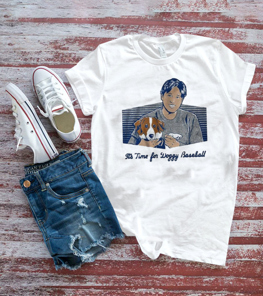 Shohei Ohtani It's Time For Doggy Baseball Quality Charm T-Shirt