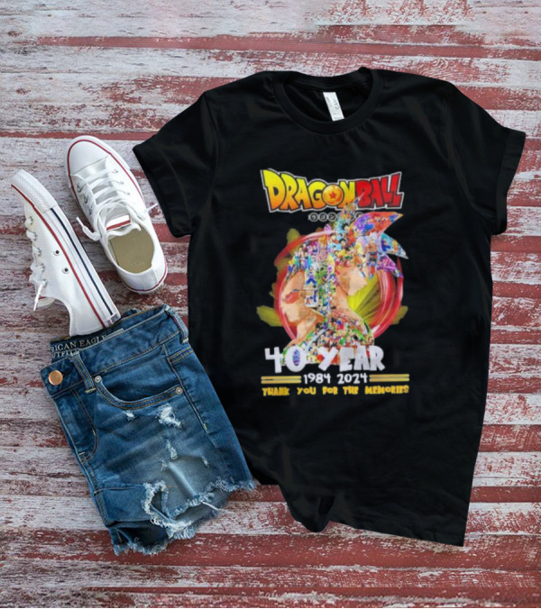 Dragon Ball 40 Year 1984 2024 Thank You For The Memories T-Shirt