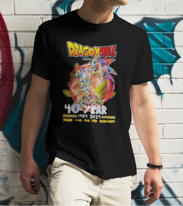 Dragon Ball 40 Year 1984 2024 Thank You For The Memories T-Shirt