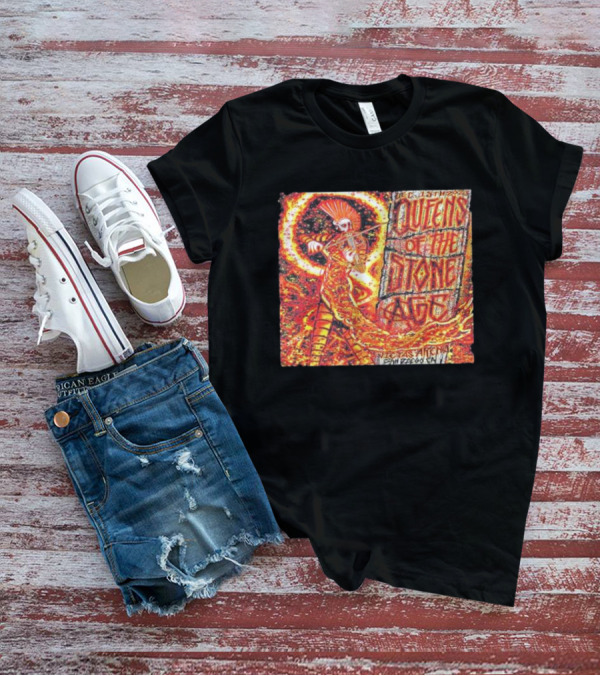 December 15th Queens Of The Stone Ages Viejas Arena San Diego Fire Violinist Performance T-Shirt