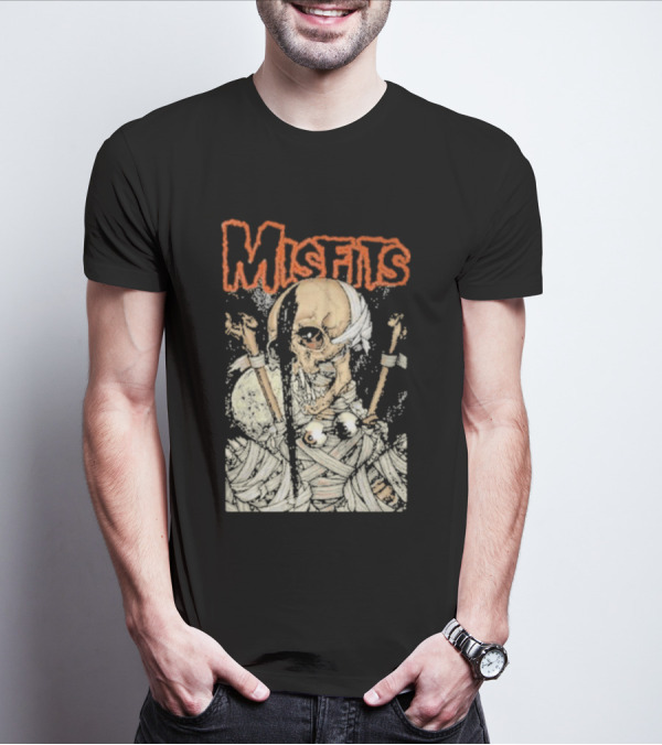 Misfits Pushead Vampire Skeleton Mummy Wrappings T-Shirt