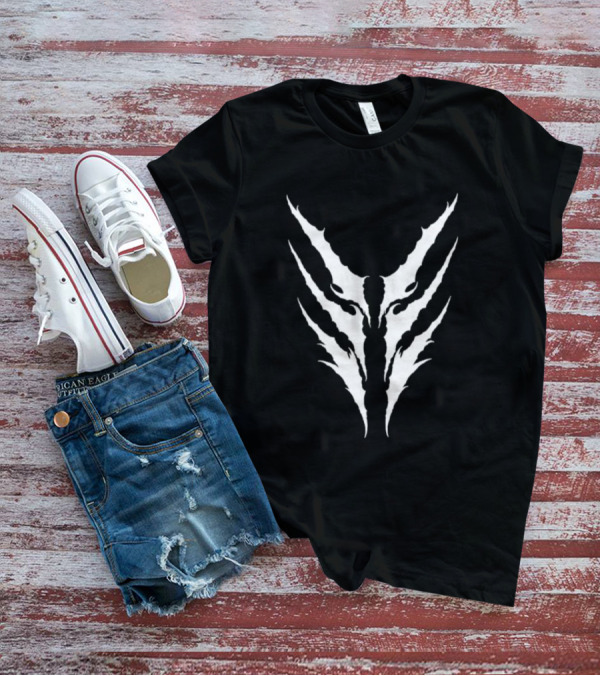 Orbit Culture Emblem White Tribal Motif T-Shirt