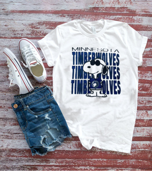 Snoopy Minnesota Timberwolves Shirt Collaboration T-Shirt