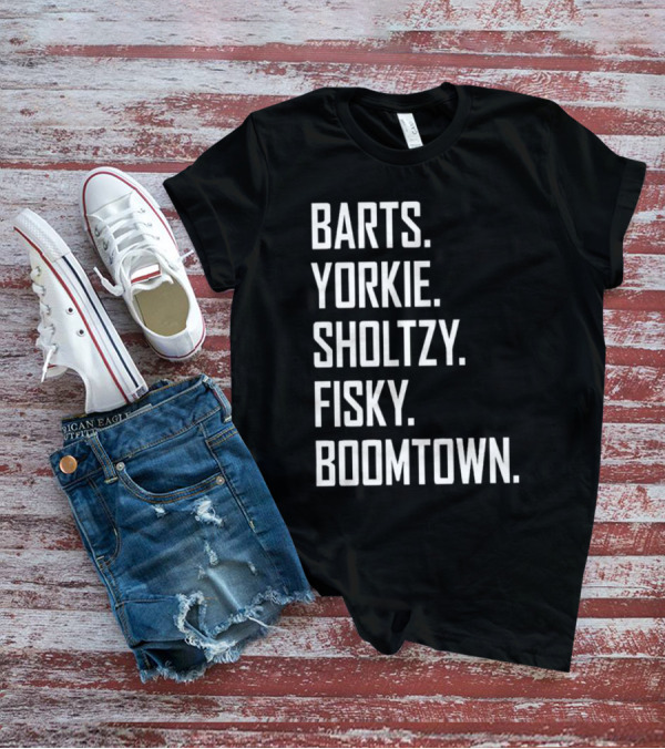 Barts Yorkie Sholtzy Fisky Boomtown Text Sequence T-Shirt
