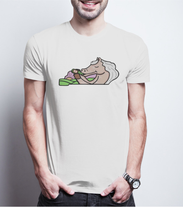 Strange Planet Kentucky Horse Relaxing With Drink T-Shirt